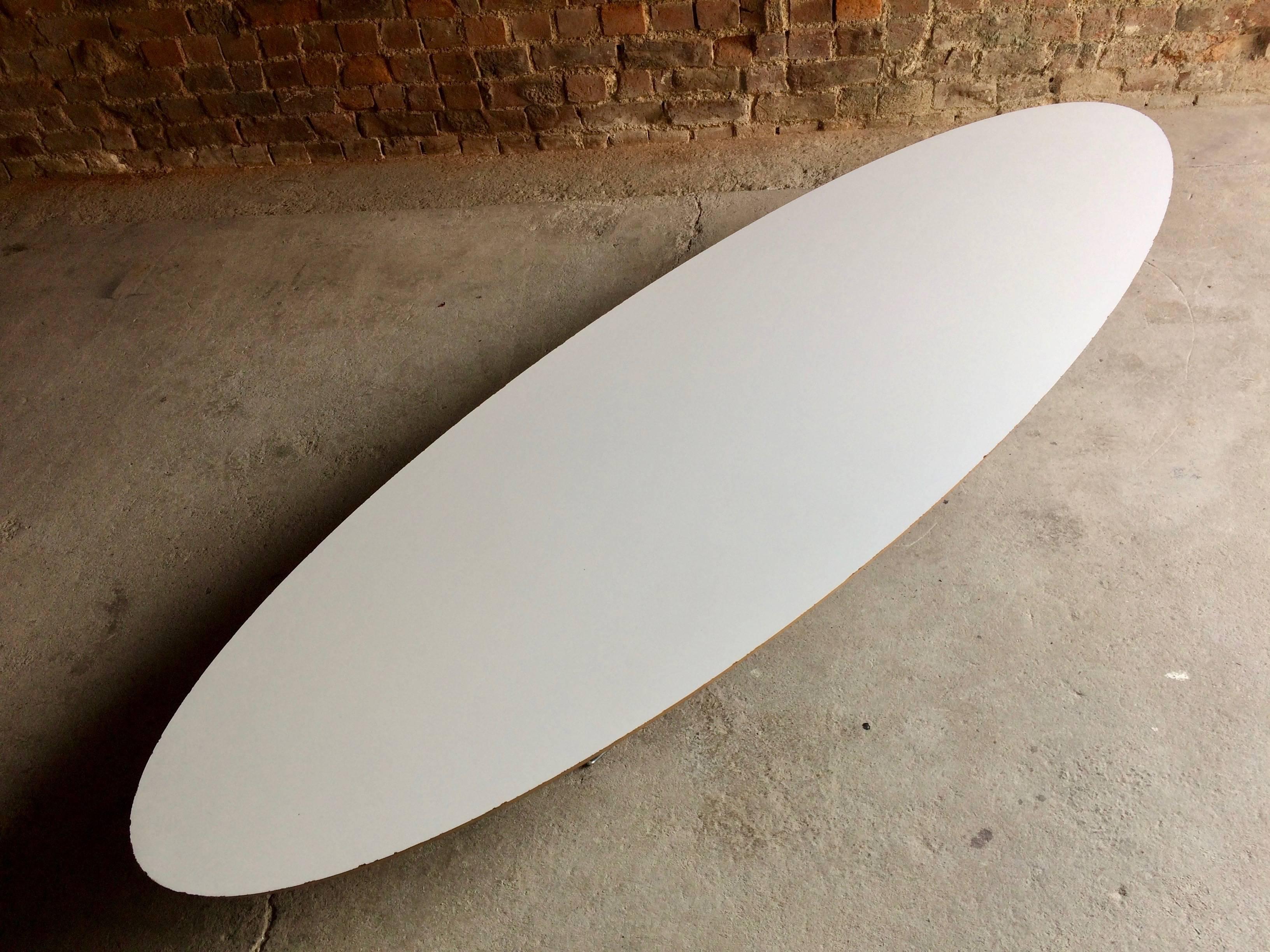 Mid-Century Modern Charles and Ray Eames Elliptical Coffee Table for Herman Miller Surfboard