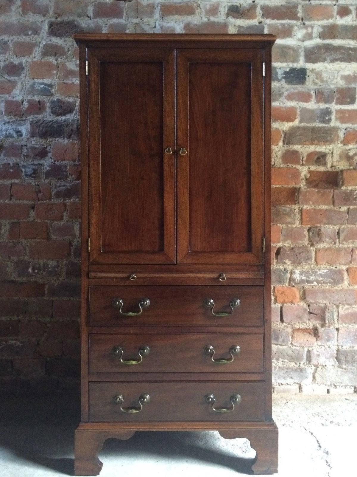 English Antique Collectors Cabinet Chest Mahogany Victorian 19th Century, circa 1875 For Sale