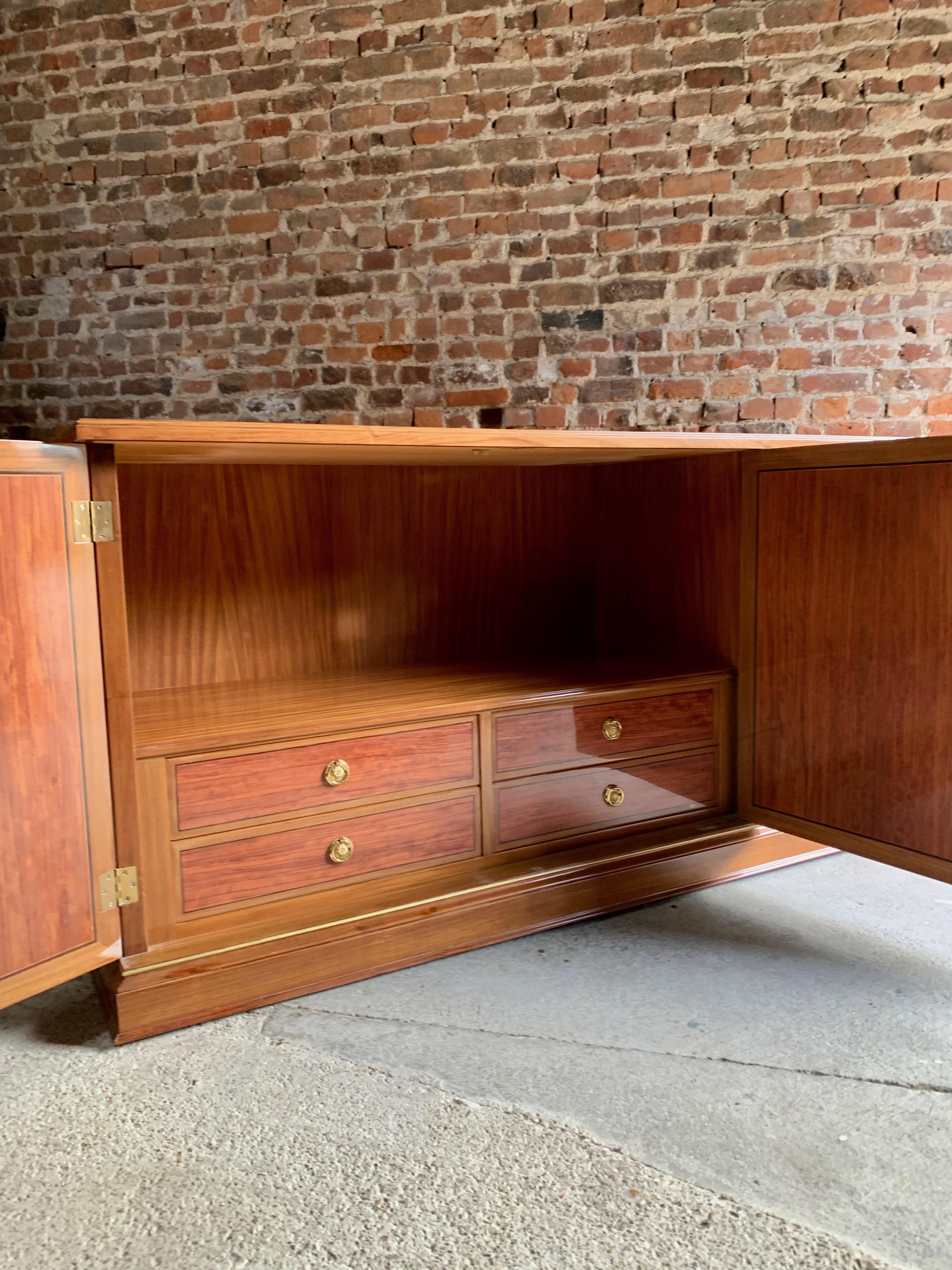 Italian Inlaid Walnut Marquetry Credenza Sideboard 2