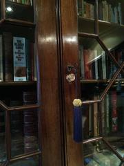 Antique Bookcase Victorian Mahogany Display Cabinet Two-Door 19th Century