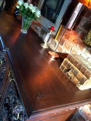 Antique Flemish Gothic Sideboard Credenza Victorian Oak Buffet 19th Century