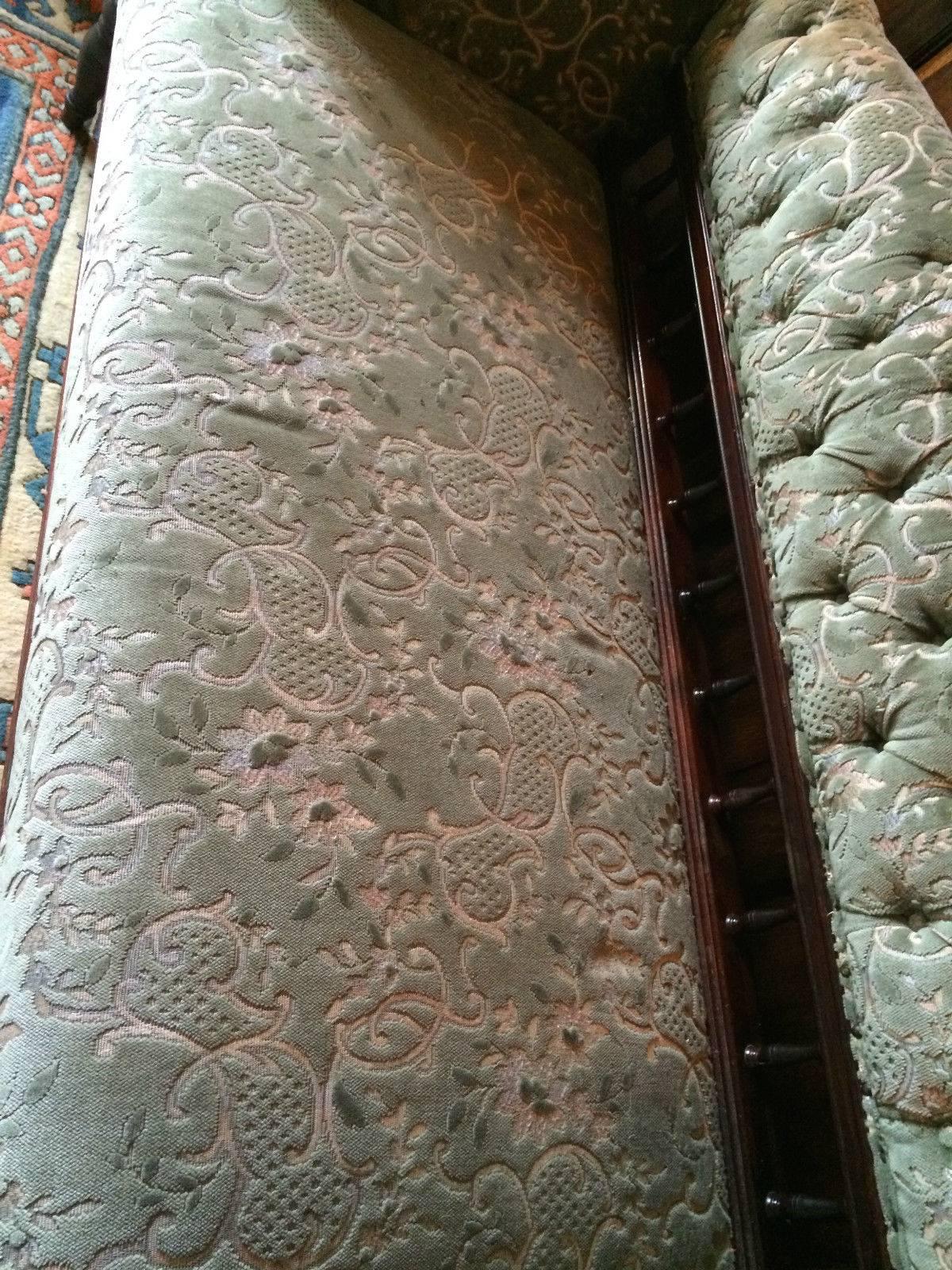 green victorian couch