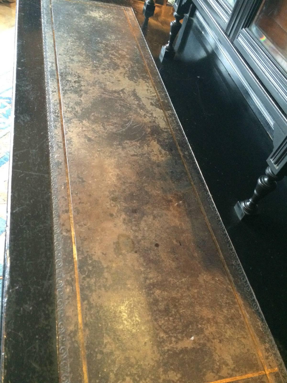 Irish Antique Mahogany Desk Robert Strahan Bureau De Dame 1885 Victorian 19th Century