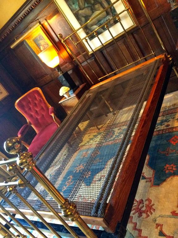 Antique Bed Victorian Single Brass Bed 19th Century Base Casters at