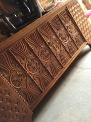 Antique Black Forest Sideboard Pine Oak Buffet Credenza Heavily Carved