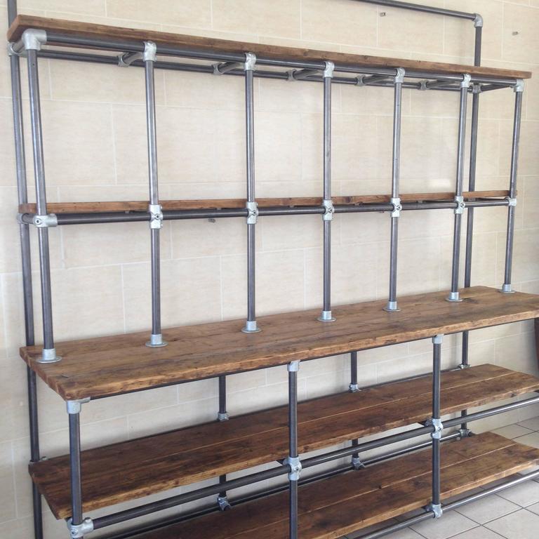 Vintage Pipe And Plank Shelving Shabby Chic At 1stdibs Null