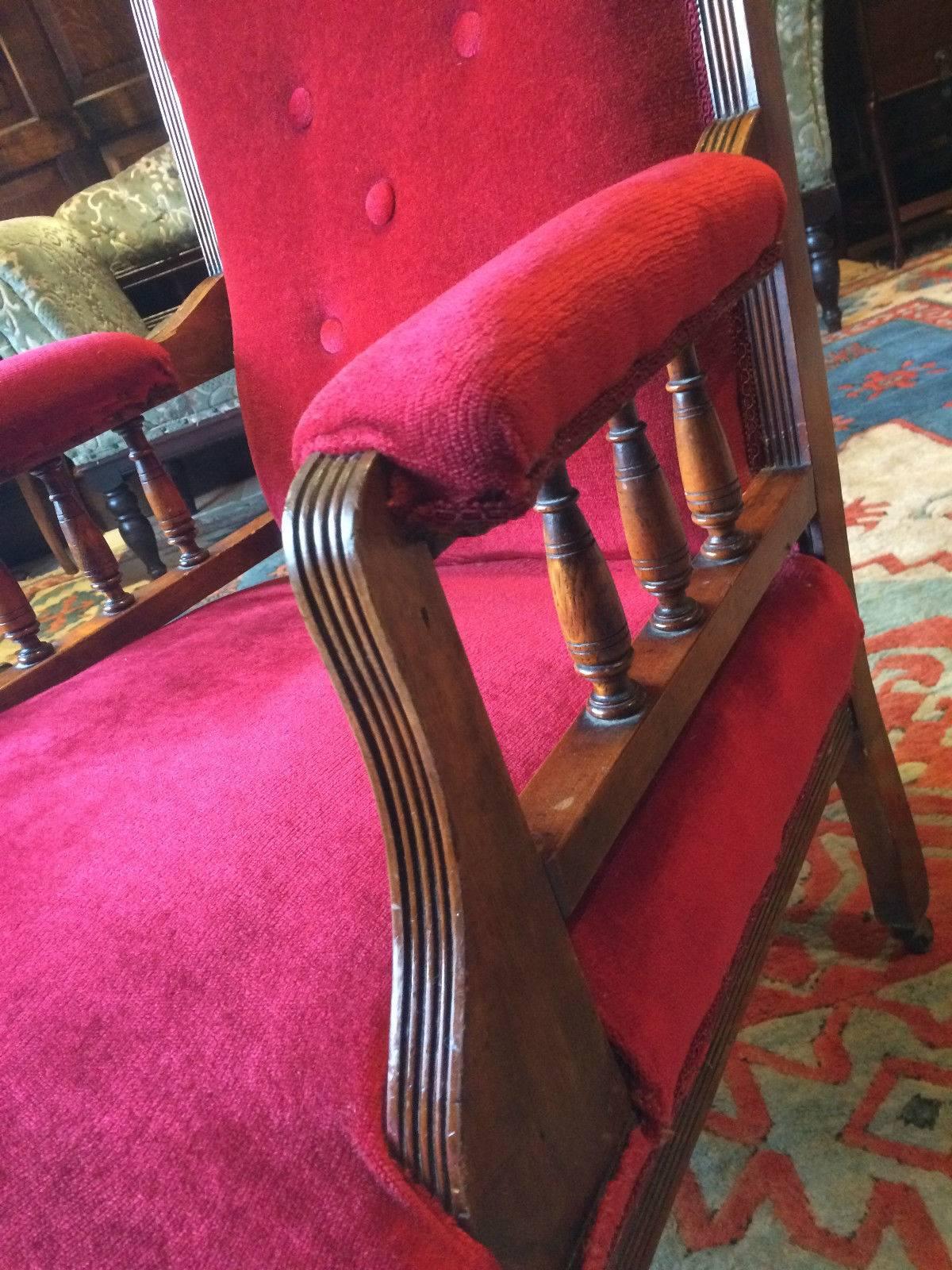 red velvet victorian chair