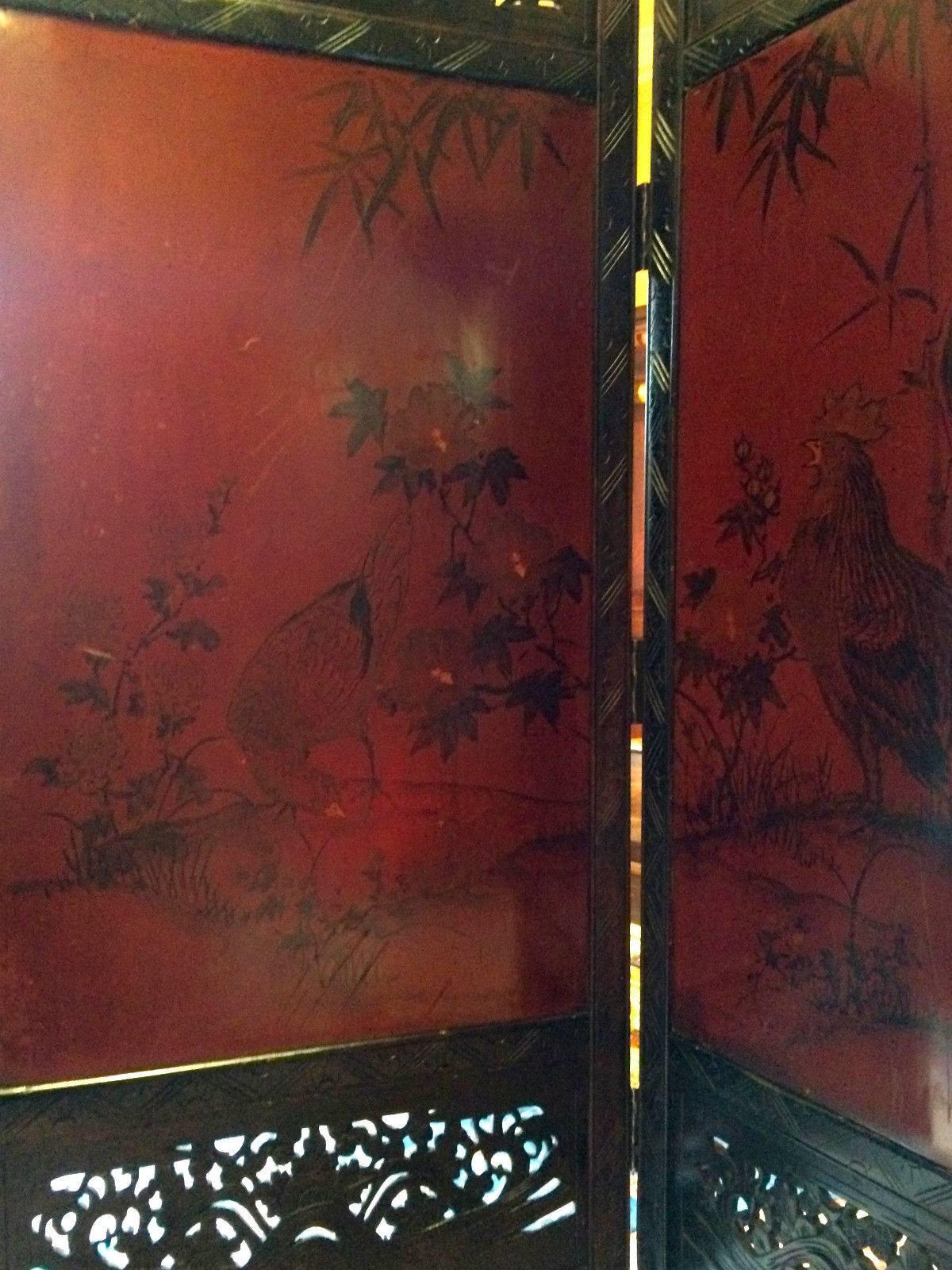 Antique Victorian Ebony Screen Victorian 19th Century Chinese Splendid Antiques In Excellent Condition In Longdon, Tewkesbury