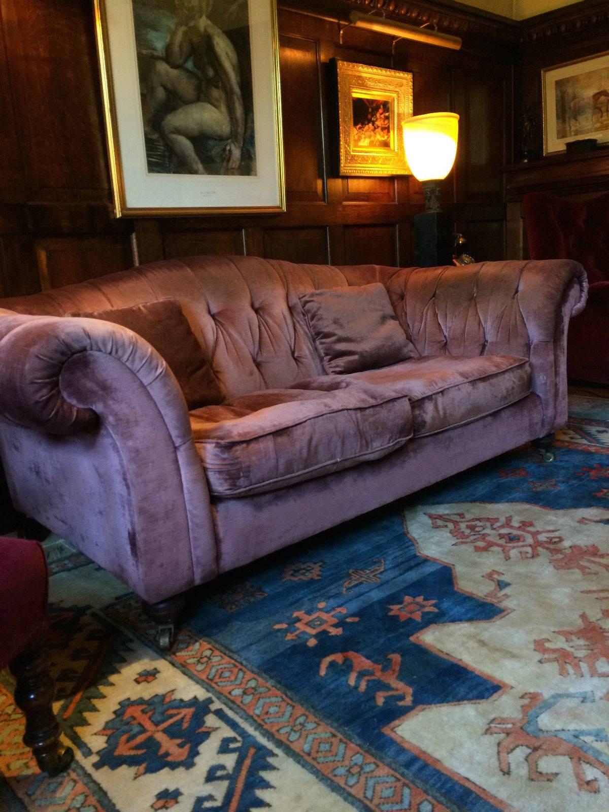 velvet chesterfield sofa