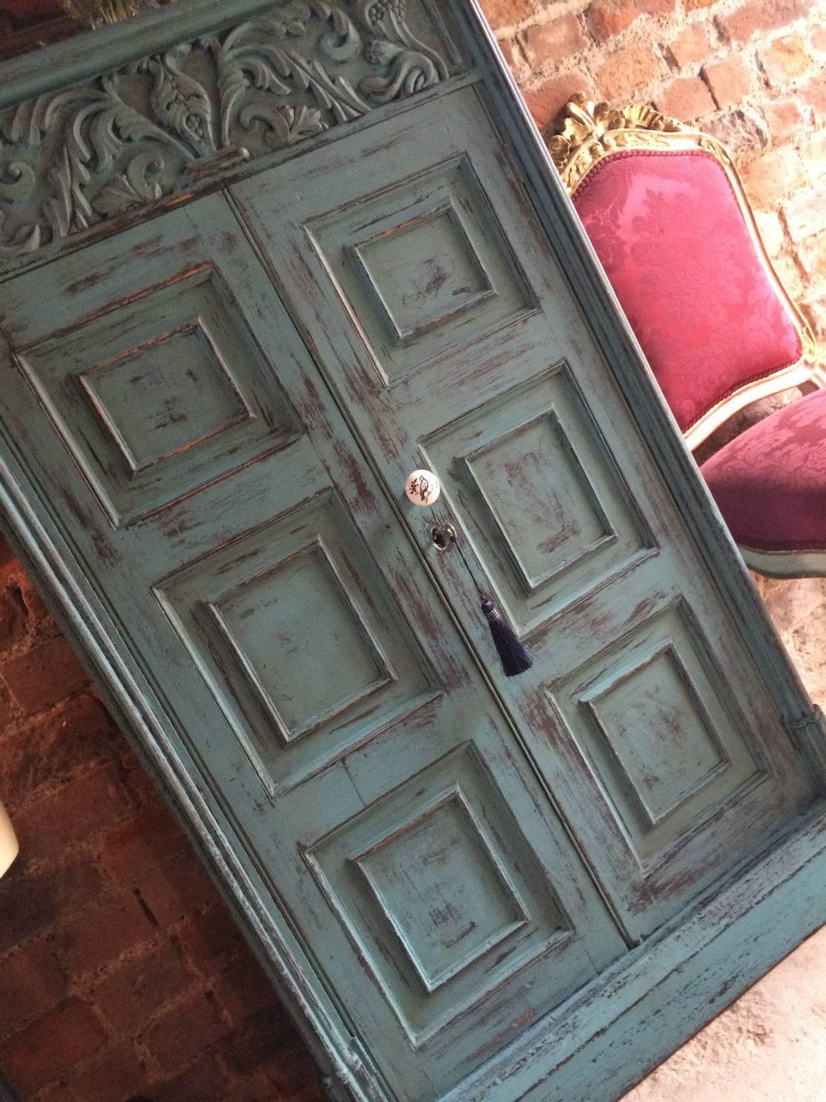 Antique Hall Bathroom Cupboard 19th Century Victorian Carved Two-Door 1