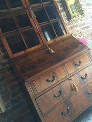 Antique Style Writing Bureau Bookcase Secretaire Mahogany