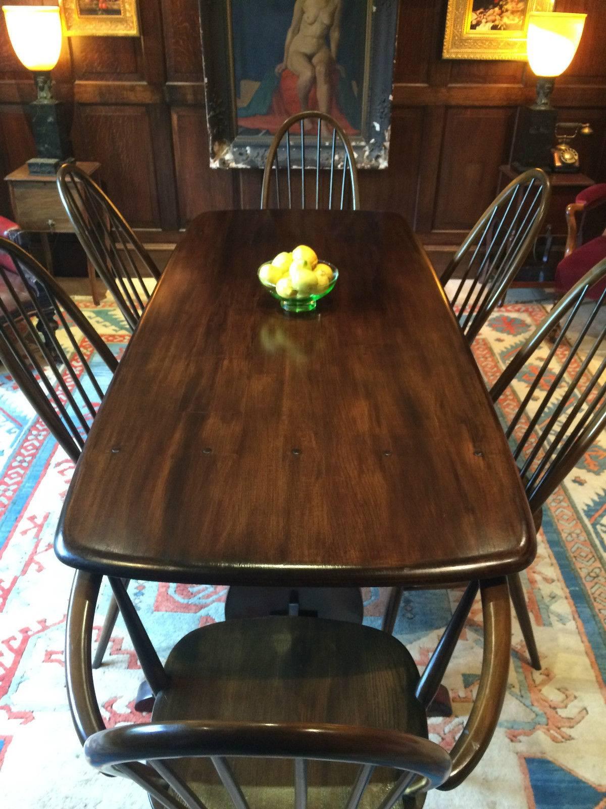 vintage ercol dining table and chairs
