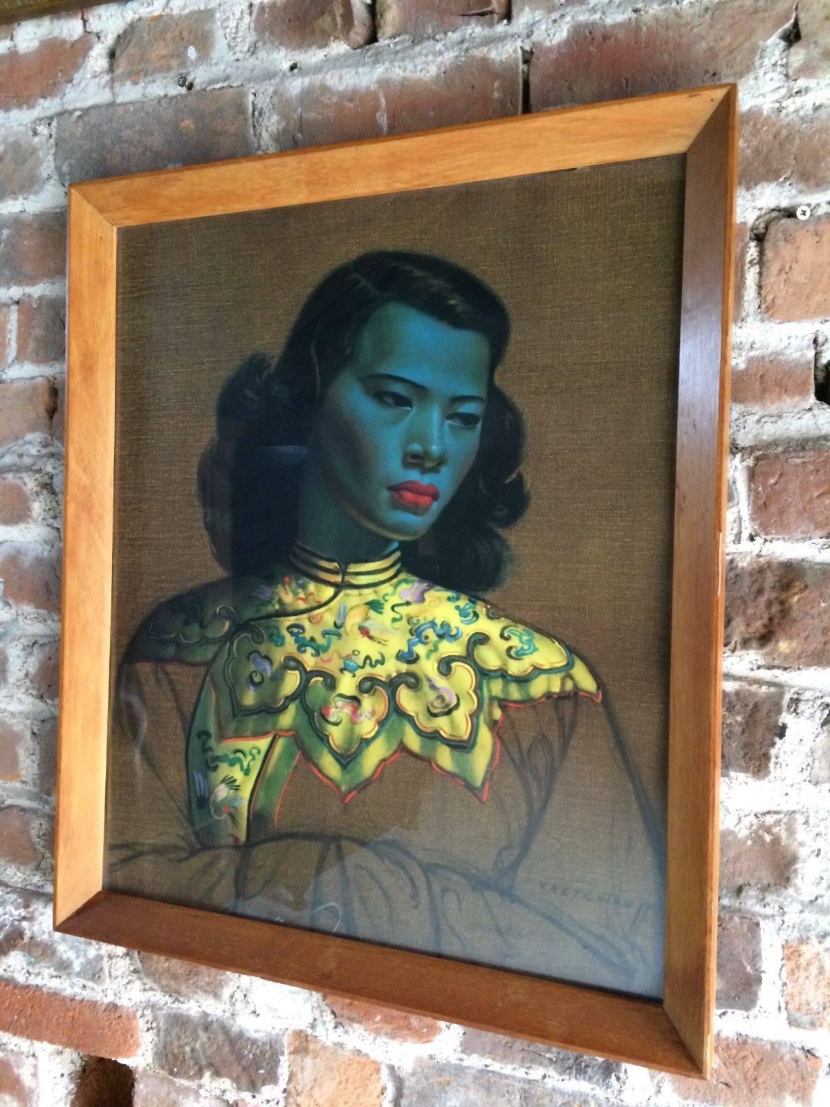 the green lady painting