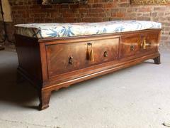 Antique Chest of Drawers Bench Seat Victorian Mahogany, 19th Century