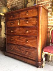 Antique Commode Dresser Tallboy Victorian Mahogany 19th Century Large
