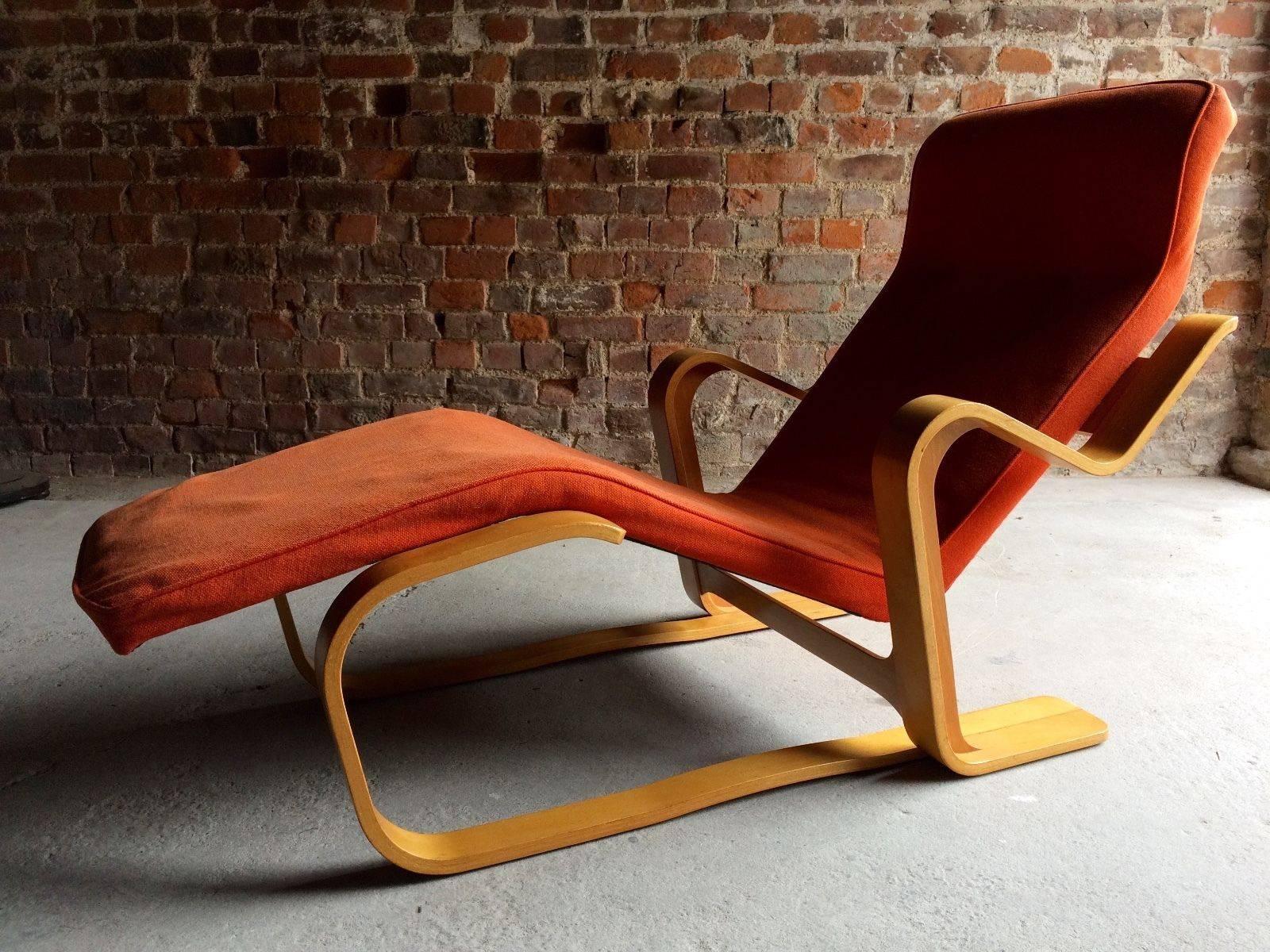 Marcel Breuer Long Chair Chaise Longue, Mid-Century, 1970s Bauhaus In Good Condition In Longdon, Tewkesbury