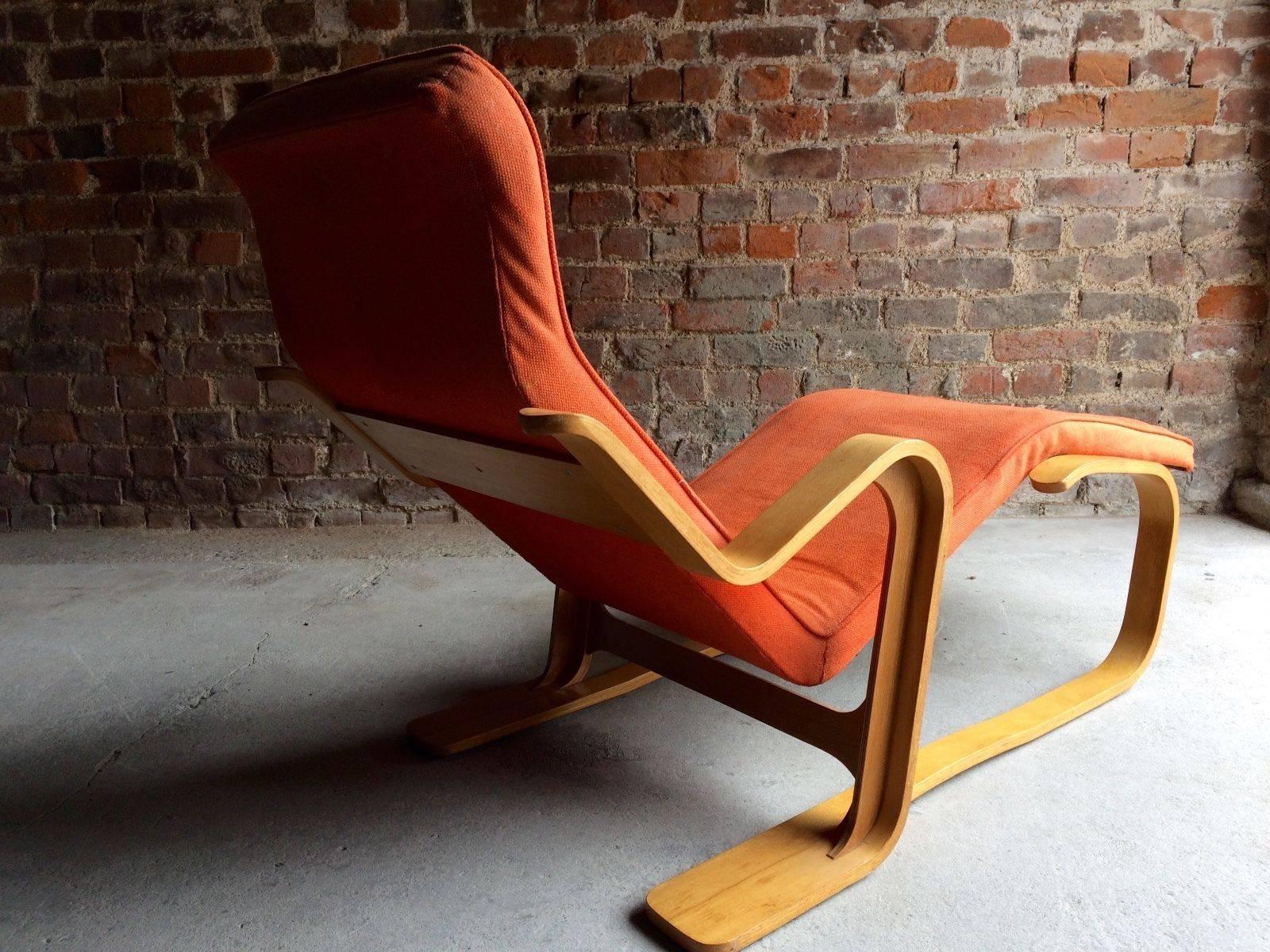 Marcel Breuer Long Chair Chaise Longue, Mid-Century, 1970s Bauhaus 1