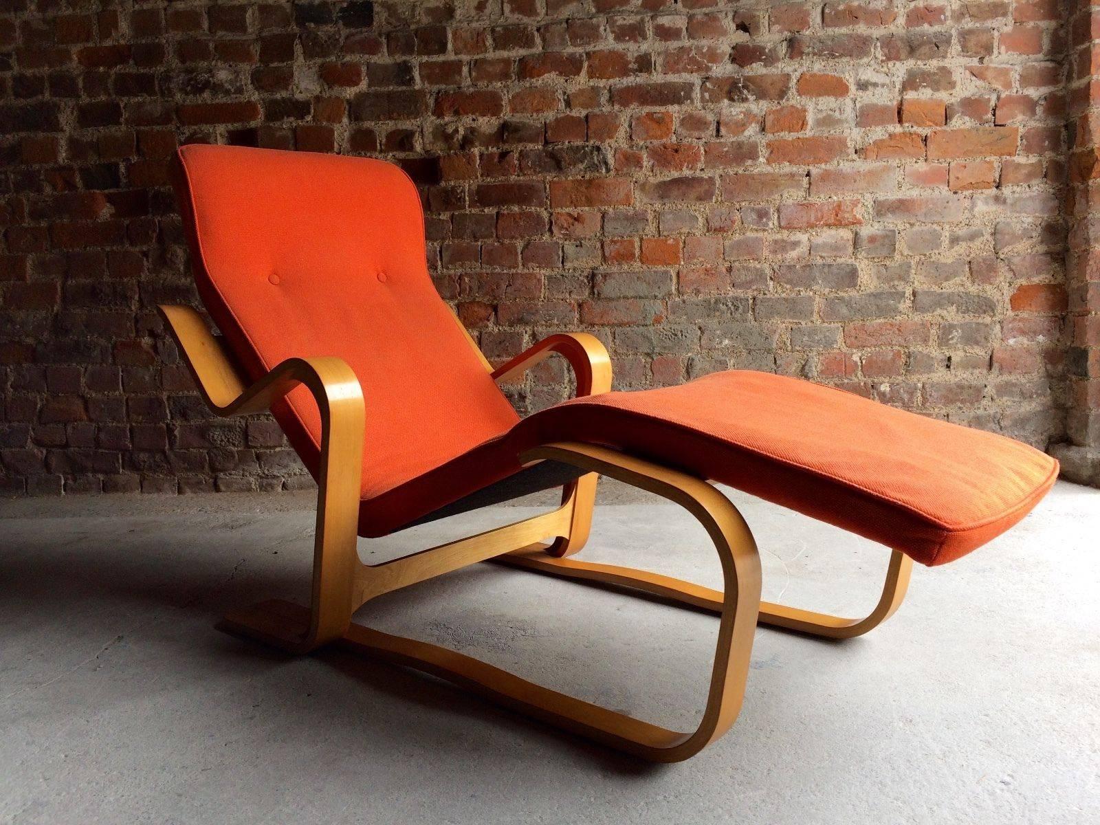 Marcel Breuer Long Chair Chaise Longue, Mid-Century, 1970s Bauhaus 2