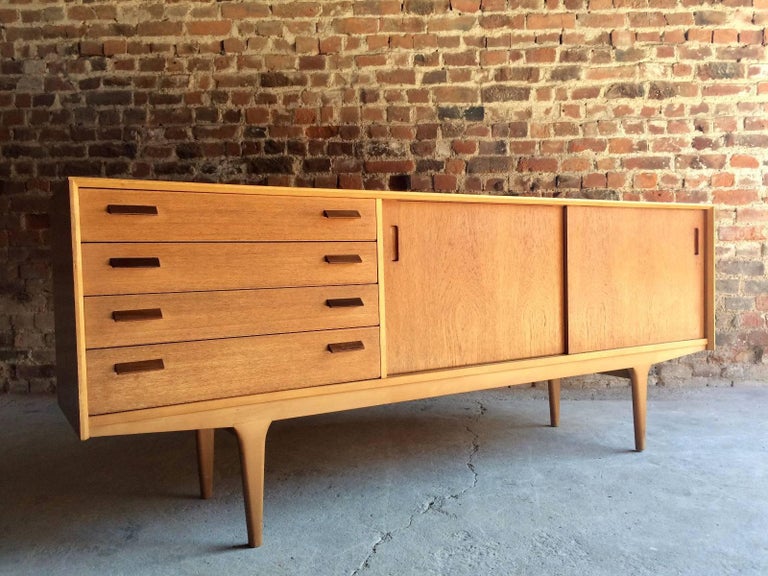MidCentury Ercol Blonde Teak Sideboard Credenza G Plan Danish Design