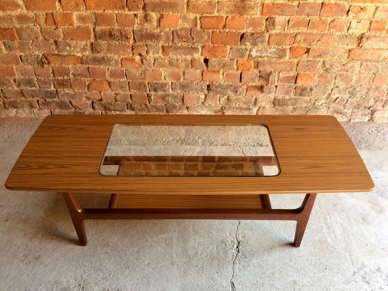 Mid-Century Schreiber Teak Coffee Table Vintage Danish Design, 1970s In Excellent Condition In Longdon, Tewkesbury
