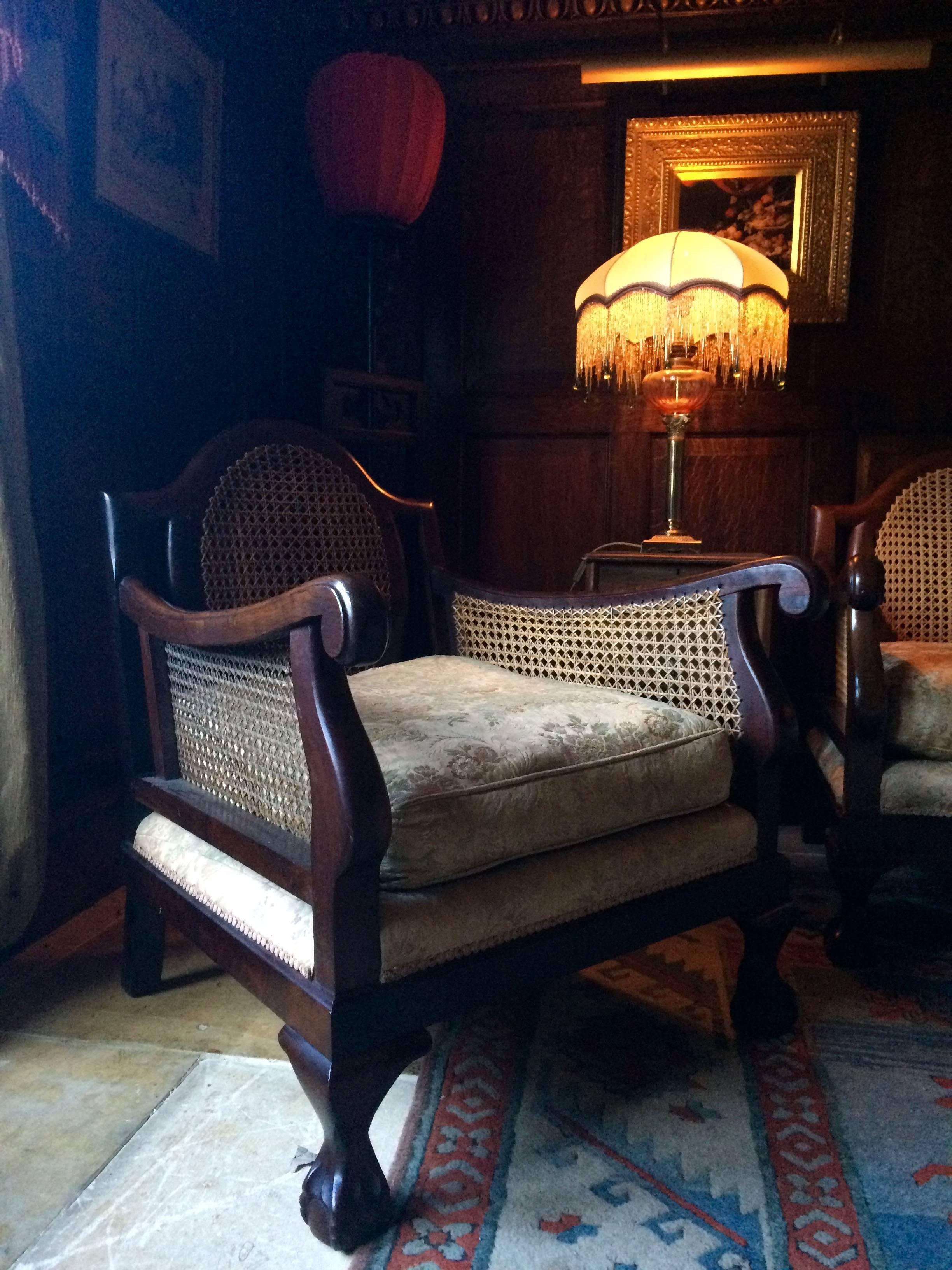 19th Century Antique Three-Piece Sofa Settee Suite Edwardian Bergere