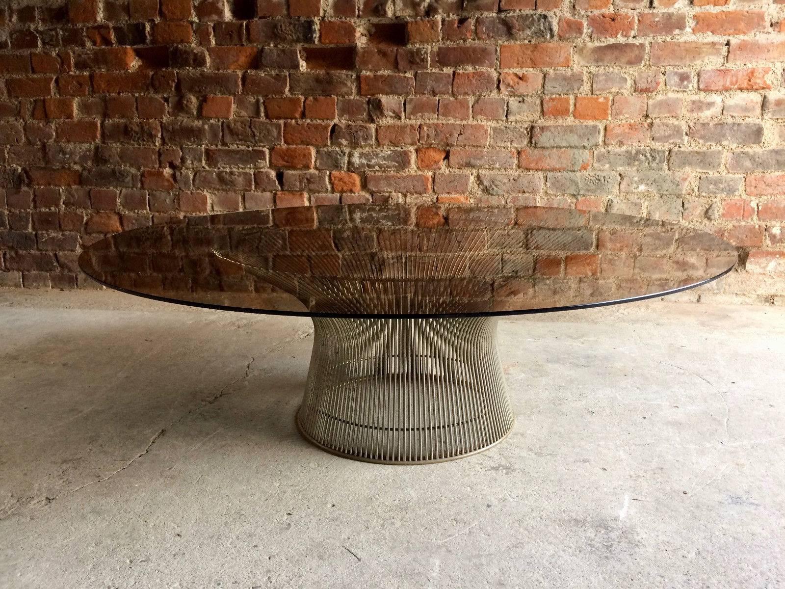 Warren Platner for Knoll International Coffee Table Steel and Glass, 1960s 2