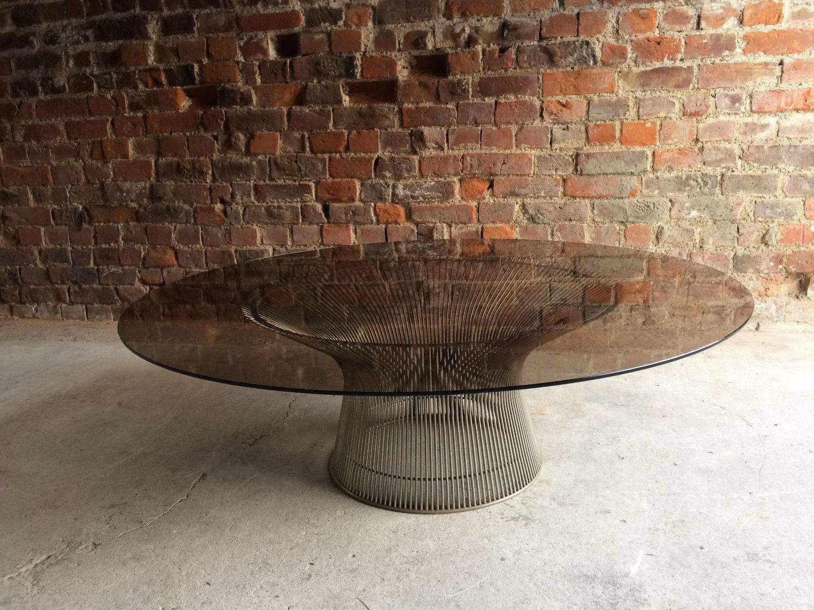 Warren Platner for Knoll International Coffee Table Steel and Glass, 1960s In Good Condition In Longdon, Tewkesbury