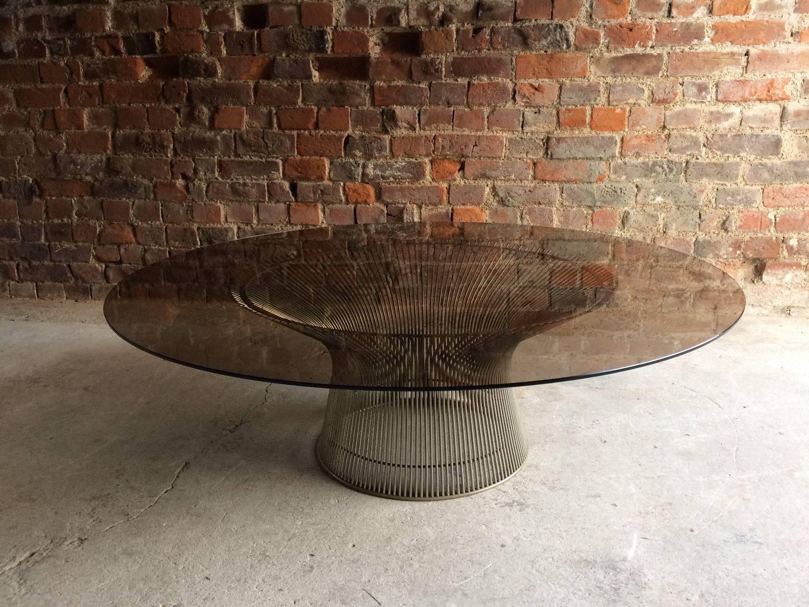 Warren Platner for Knoll International Coffee Table Steel and Glass, 1960s 1