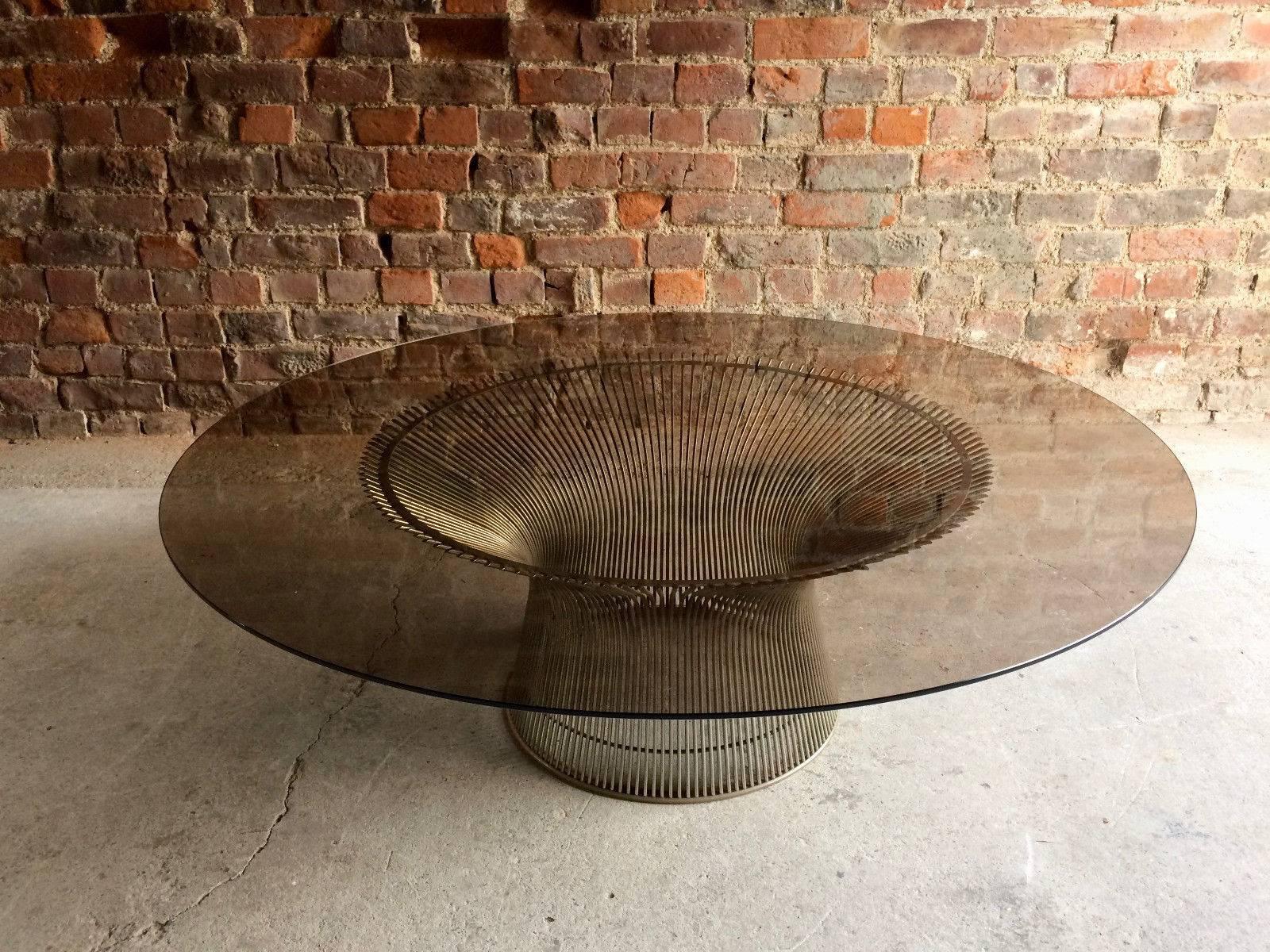 Warren Platner for Knoll International Coffee Table Steel and Glass, 1960s 4