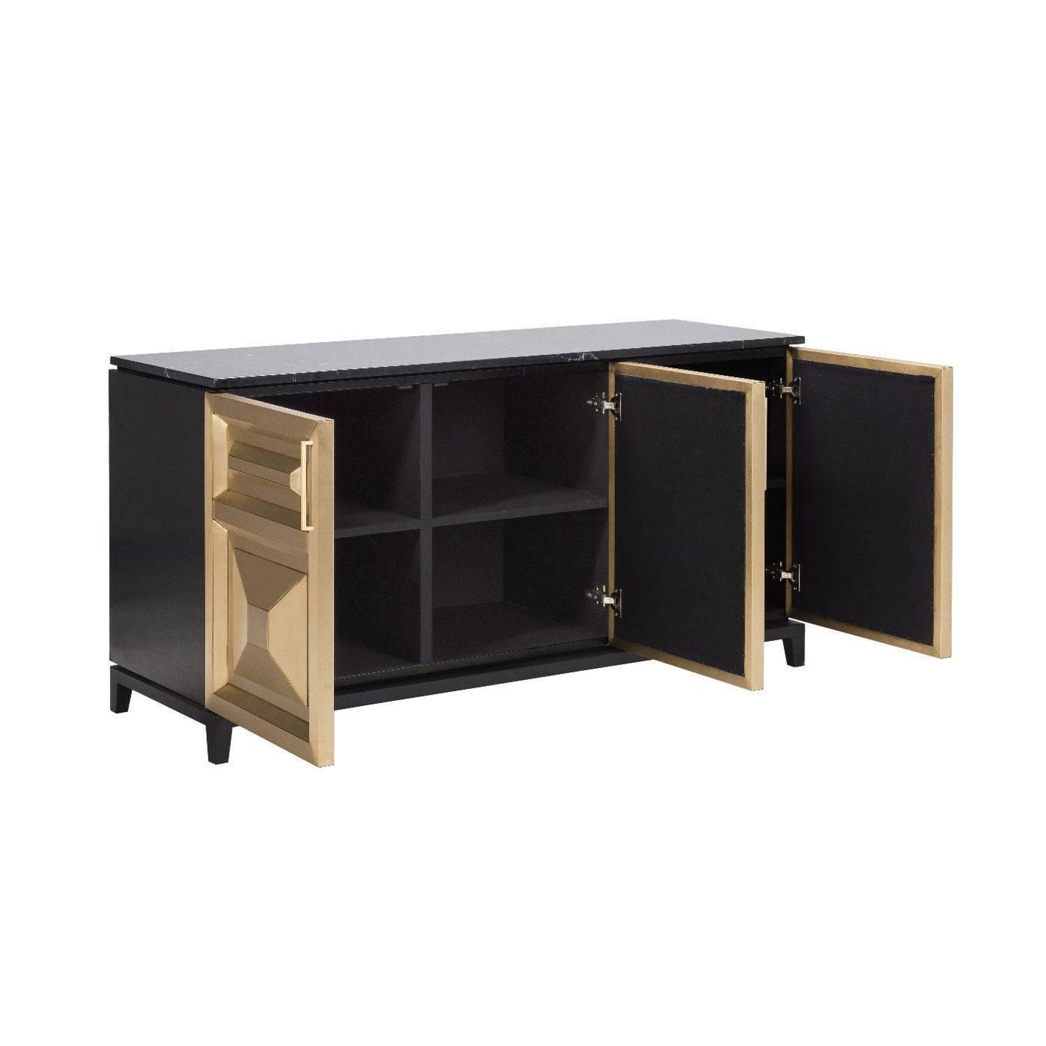 Timothy Oulton Leonidas Sideboard Credenza Brass Marble At 1stdibs