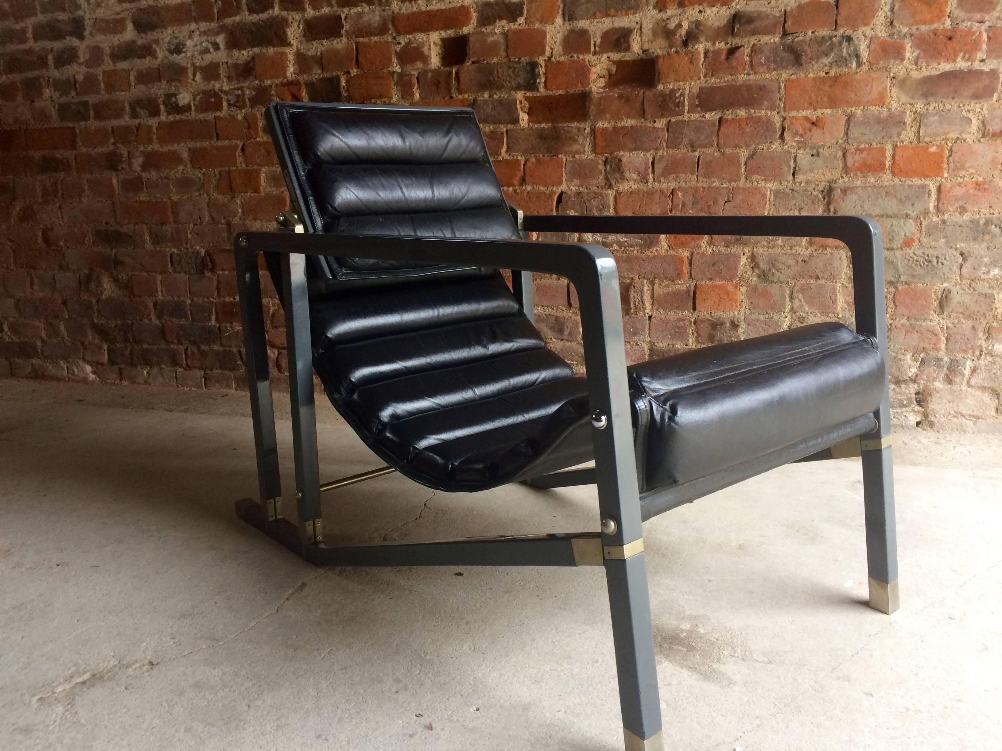 Iconic Transat Chair by Eileen Gray, Manufactured by Aram, Late 20th Century 1