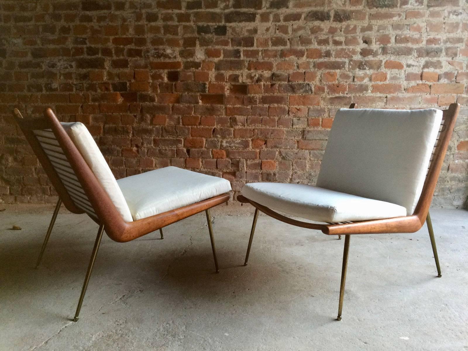 Boomerang Chairs France & Son Pair of Peter Hvidt & Orla Mølgaard Nielsen, 1950s In Excellent Condition In Longdon, Tewkesbury