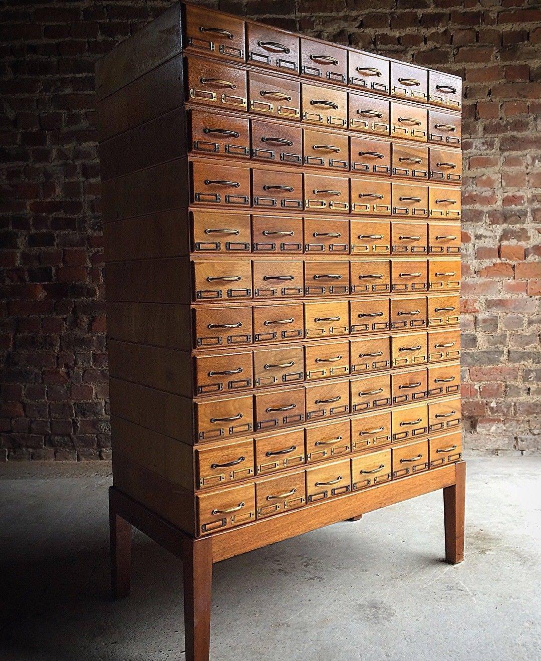 Midcentury Chest of Drawers Haberdashery Industrial Loft Style Oak 5