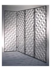 Standing Iron and Glass Oblique Screen by Christophe Côme