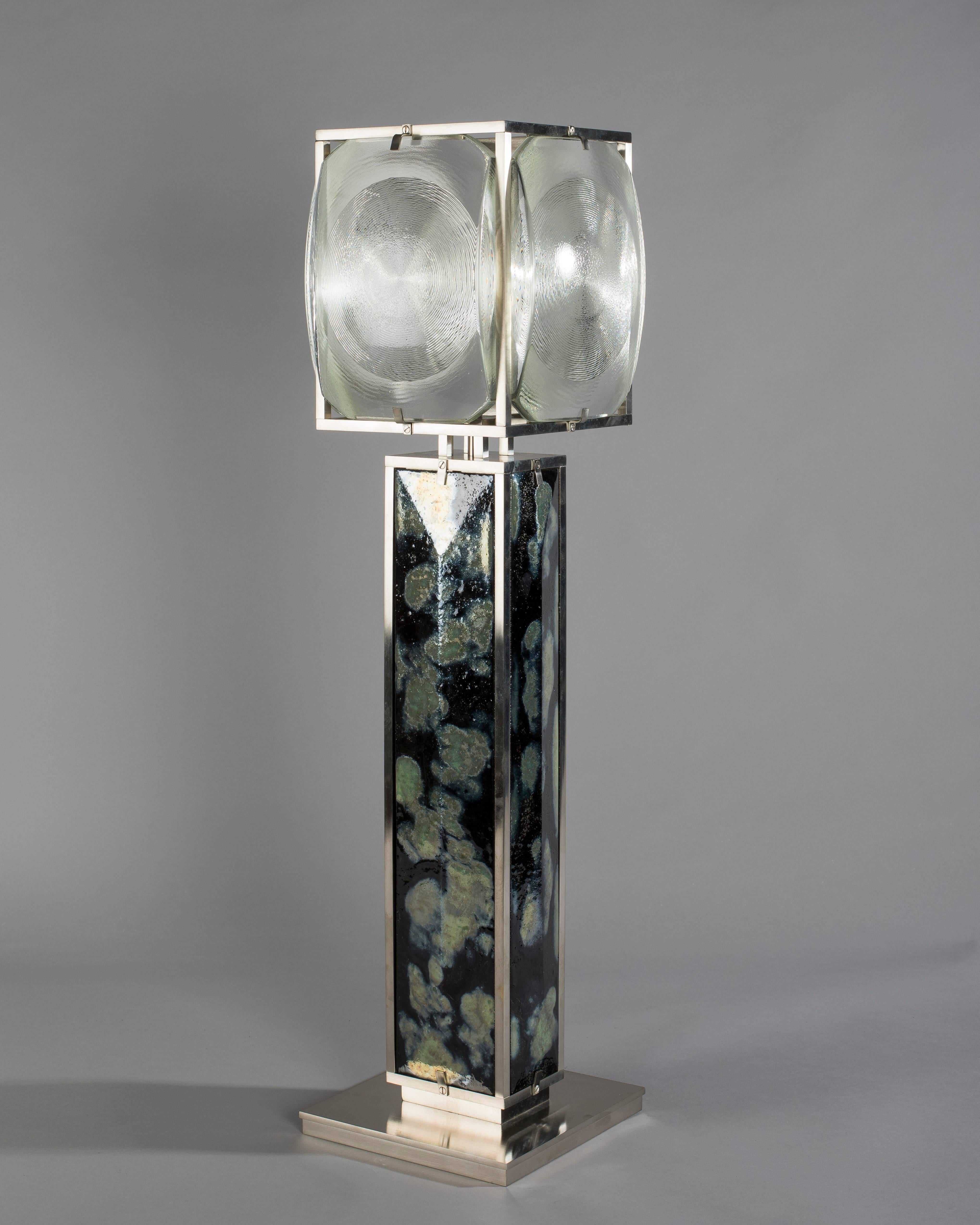 Nickel Ceramic Table Lamps by Christophe Côme, 2017 In Excellent Condition In New York, NY