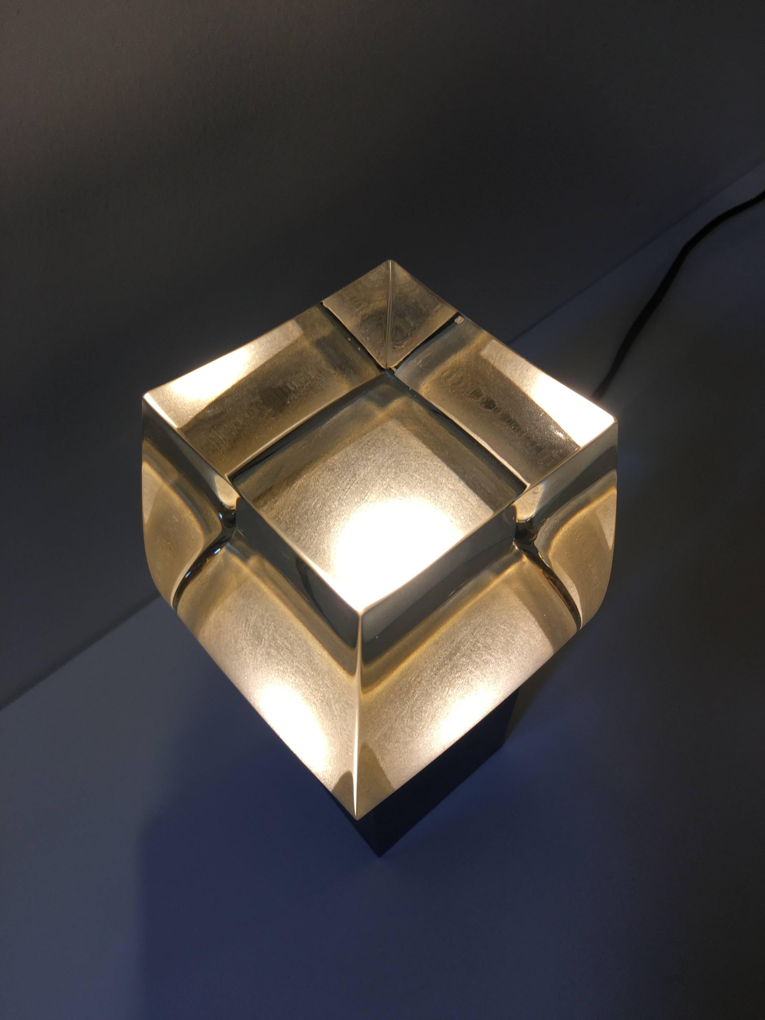 Crystal Champagne Loukoum Table Light by Christophe Côme