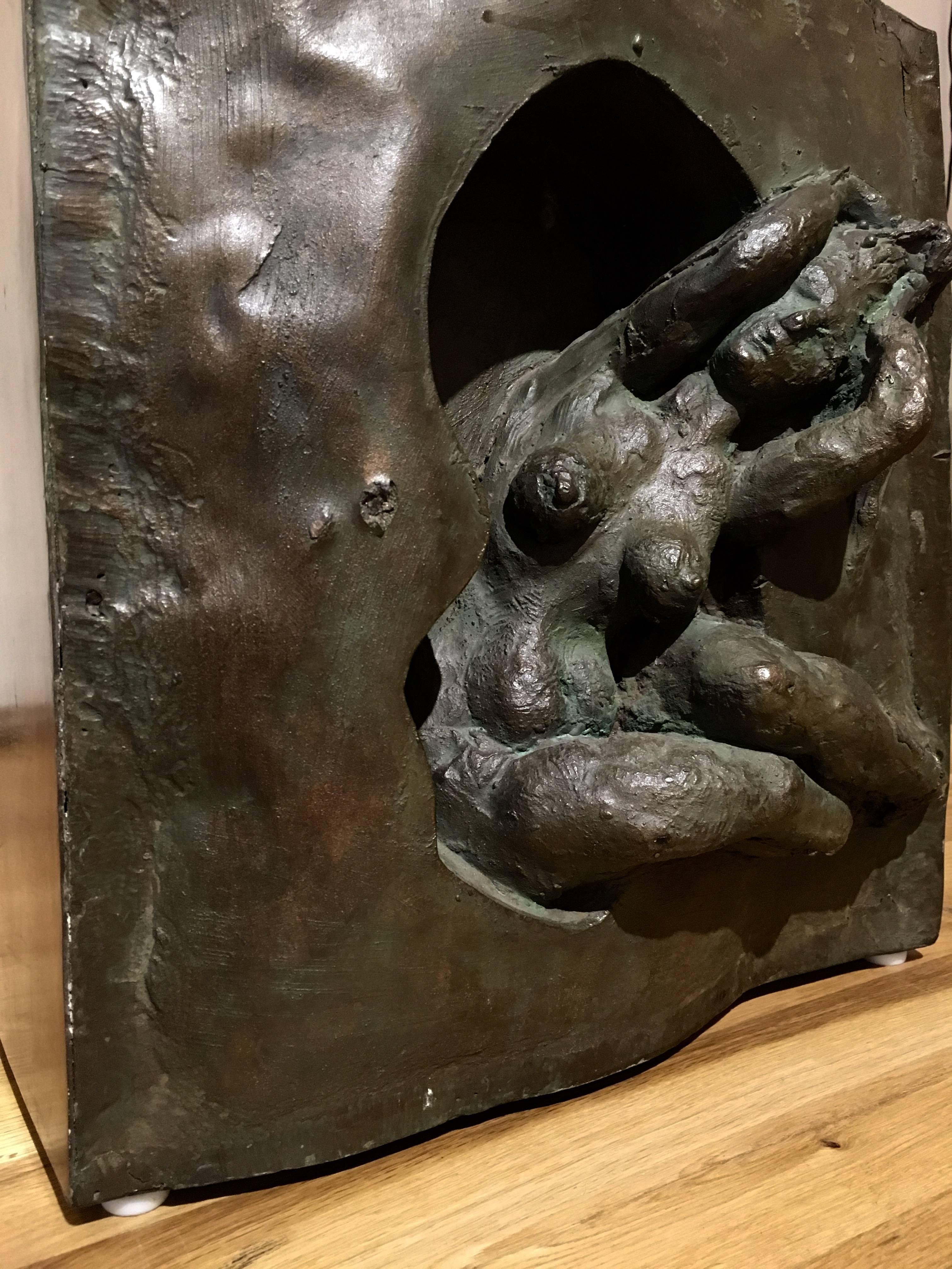 American Bronze Galatea Cube by Philip and Kelvin LaVerne