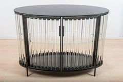 Oval Cabinet in Iron and Glass by Christophe Côme, 2017