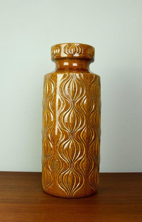 Large West German Floor Vase Amsterdam Deco By Scheurich Pottery