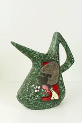 Stunning & Rare Ceramic San Marino Italian Art Pottery Watering Can / Jug / Vase