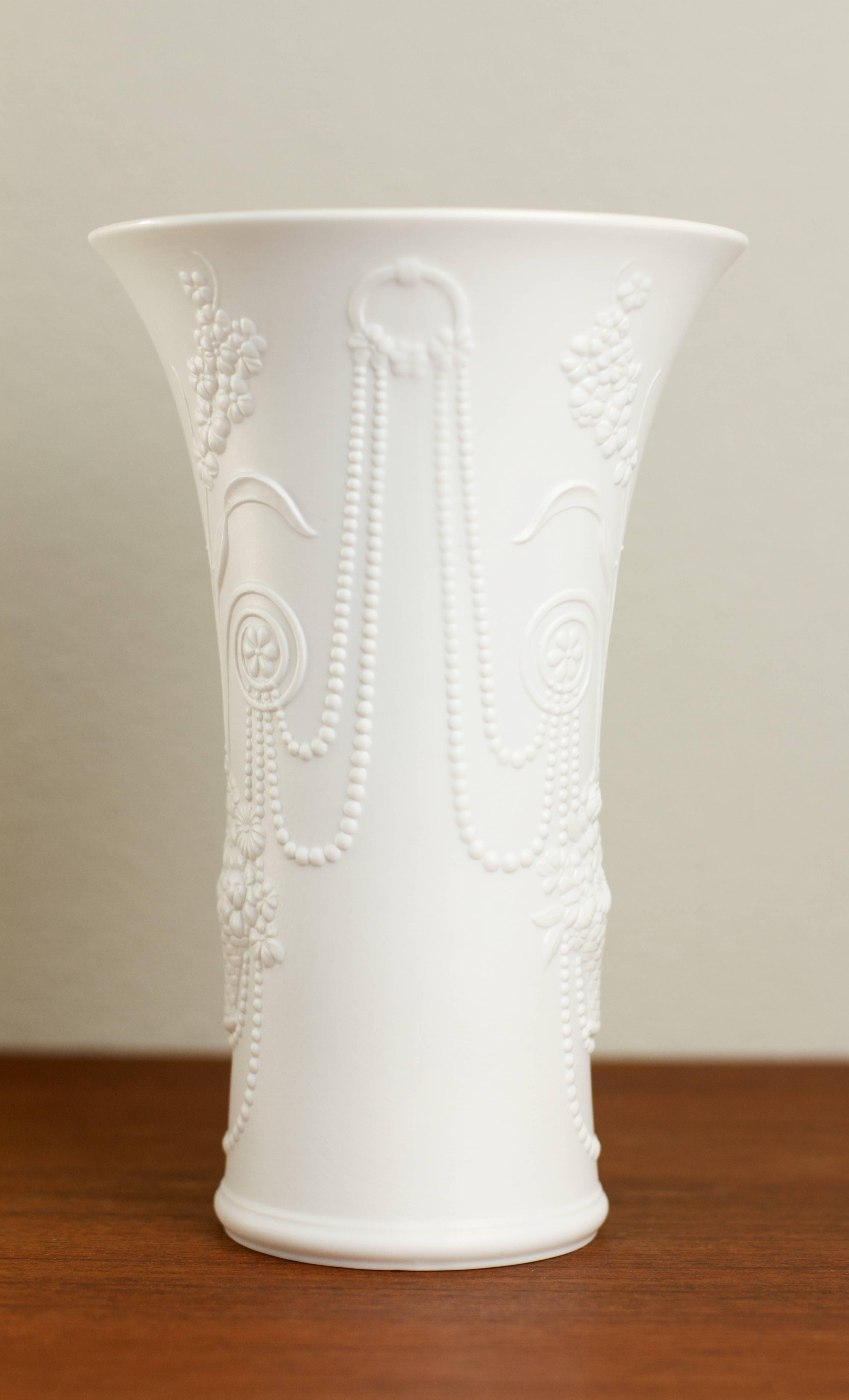 kaiser white bisque porcelain vase