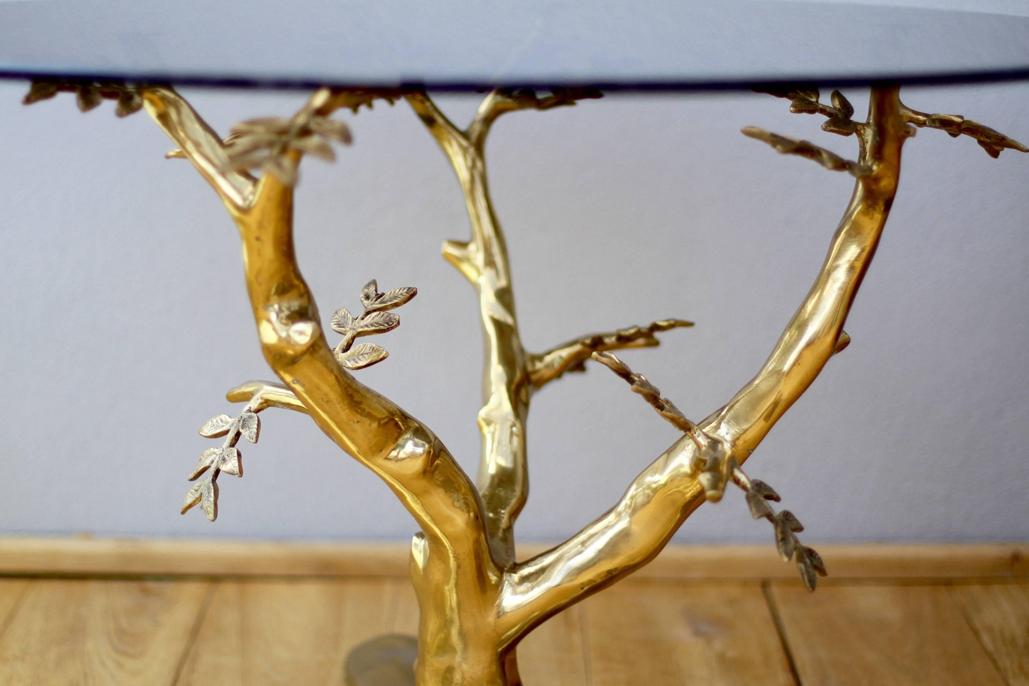 Belgian Organic Cast Brass 'Bonsai Tree' Coffee Table in the Style of Willy Daro