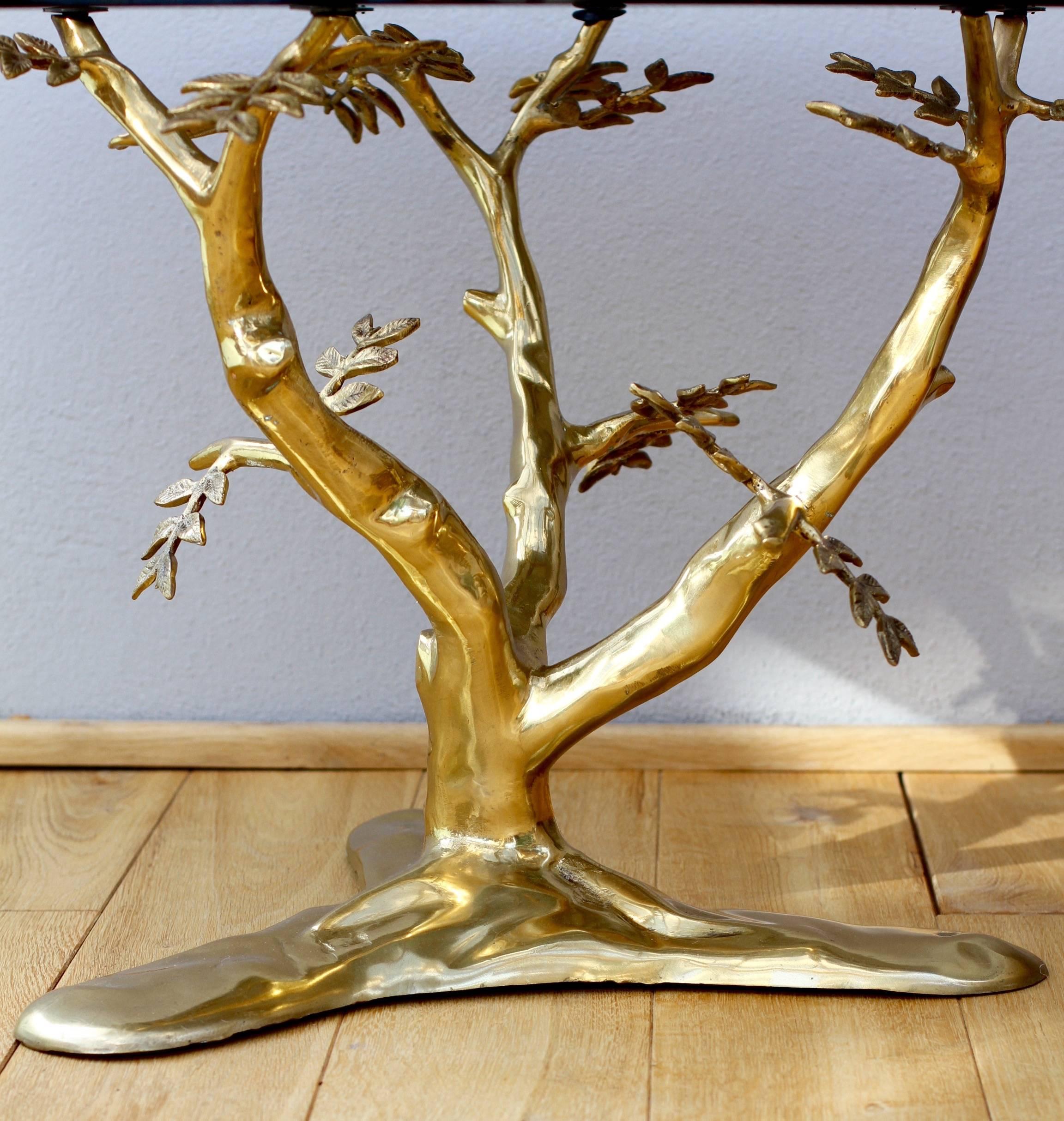 Organic Cast Brass 'Bonsai Tree' Coffee Table in the Style of Willy Daro In Good Condition In Landau an der Isar, Bayern