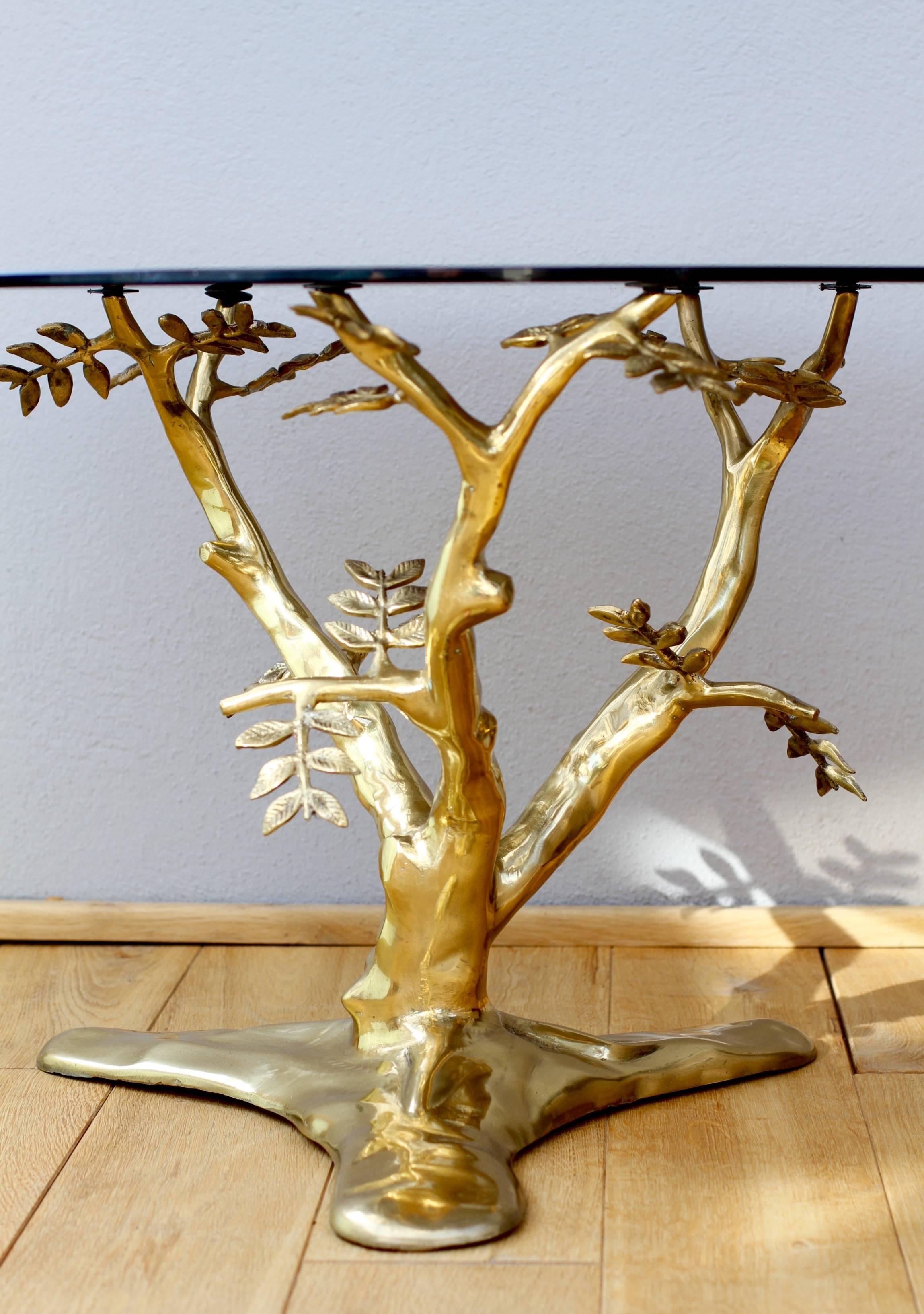 20th Century Organic Cast Brass 'Bonsai Tree' Coffee Table in the Style of Willy Daro