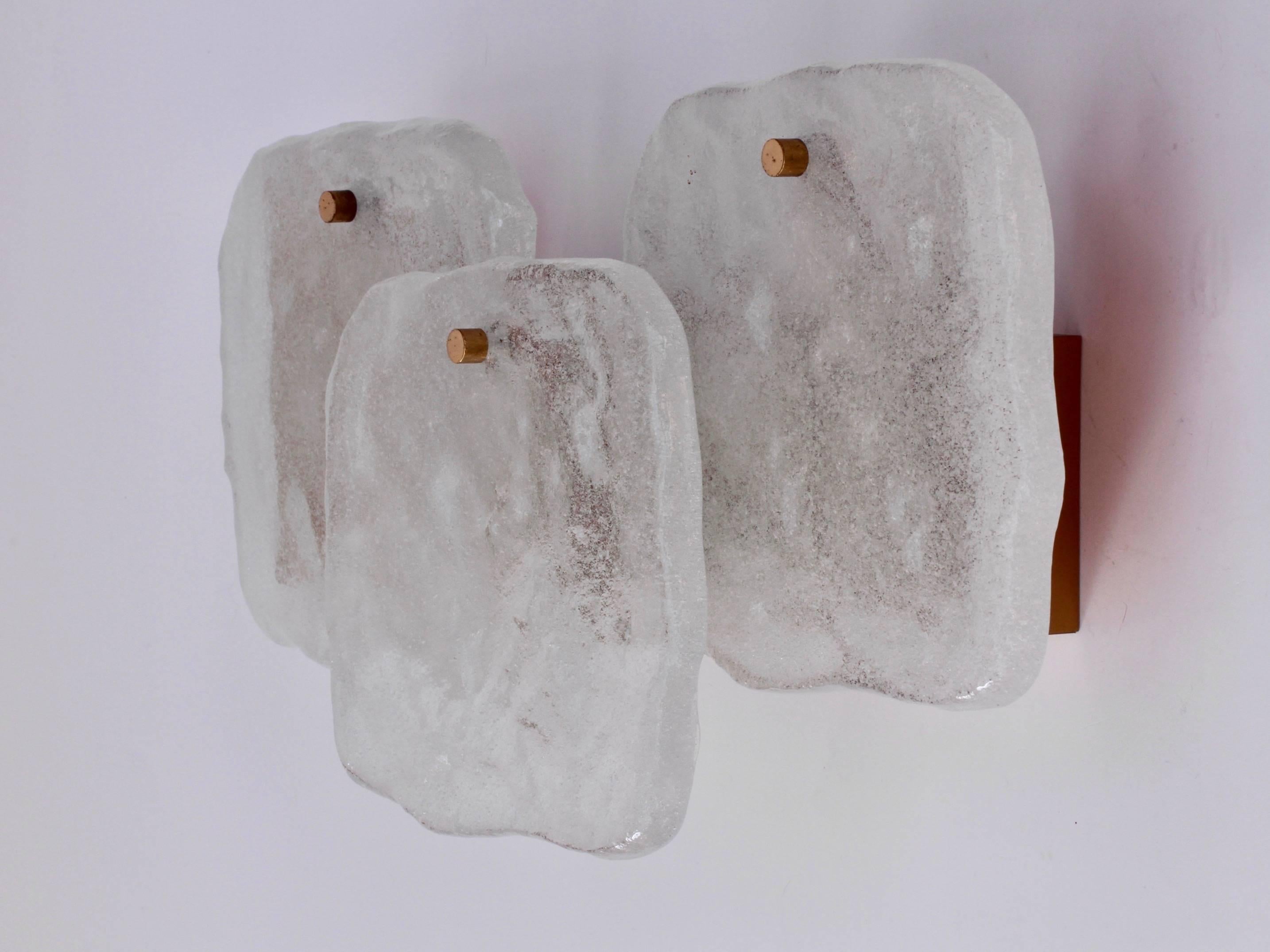 Mid-Century Kalmar Pulegoso „Foam“ Glas-Wandleuchte oder Wandleuchte Rare New Old Stock, rar (Österreichisch) im Angebot