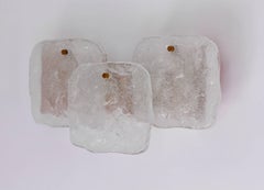 Mid-Century Kalmar Pulegoso "Foam" Glass Wall Light or Sconce Rare New Old Stock