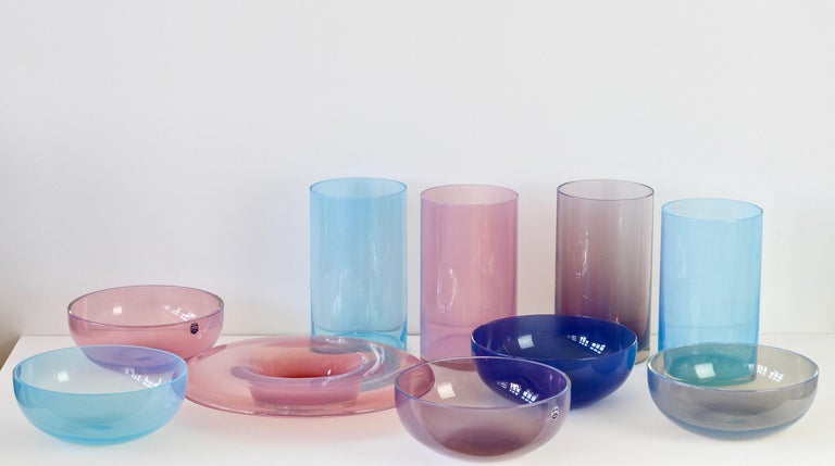 Antonio Da Ros for Cenedese Italian Murano Glass Vibrant Pink Colored Bowl For Sale 7