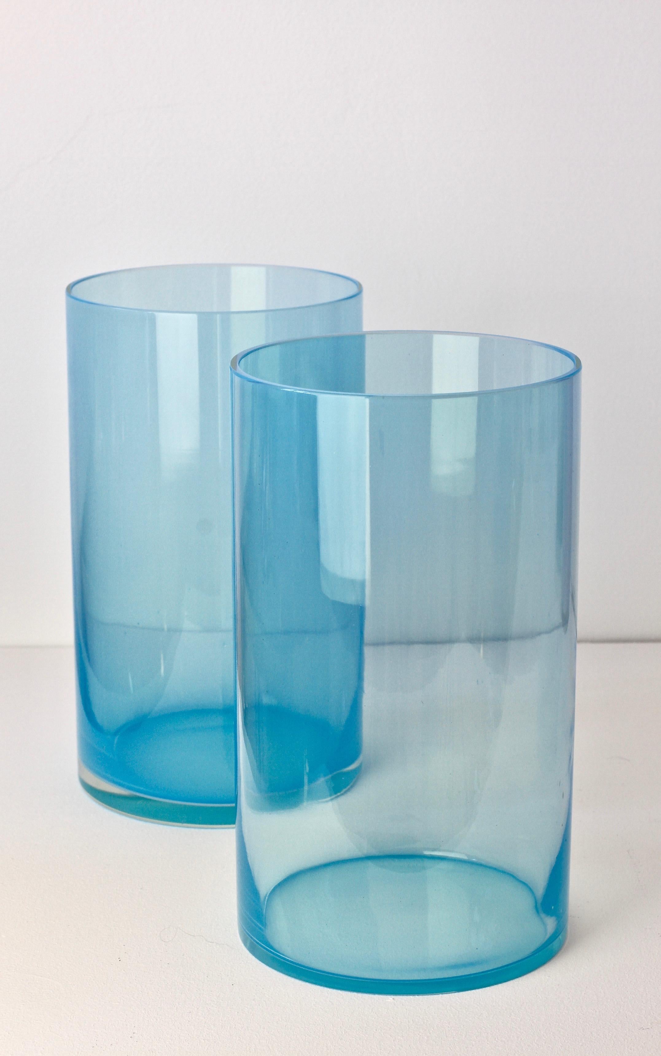 20th Century Antonio da Ros for Cenedese Murano Glass Set of Vibrantly Colored Glass Vases For Sale