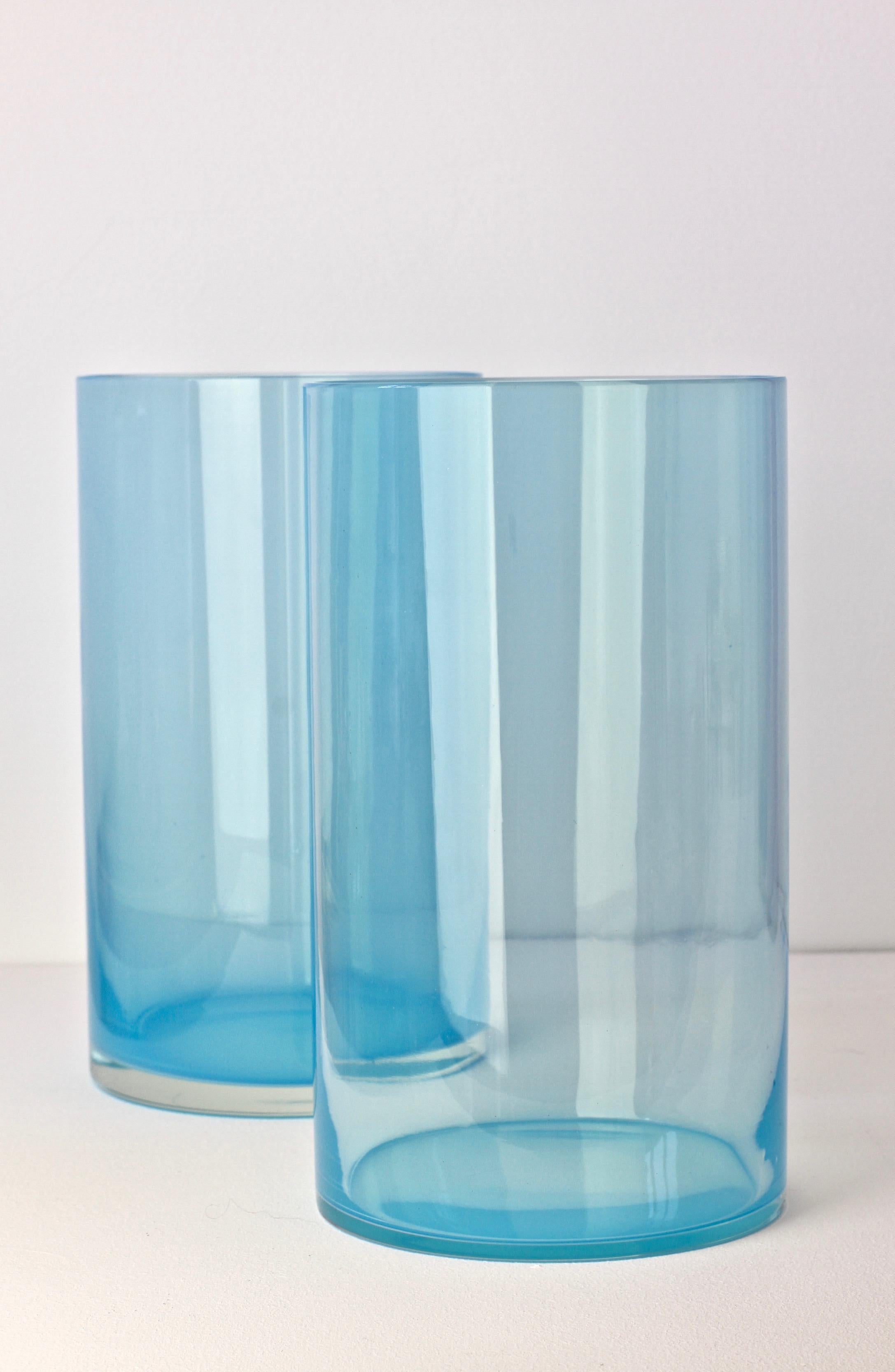 Antonio da Ros for Cenedese Murano Glass Set of Vibrantly Colored Glass Vases For Sale 1