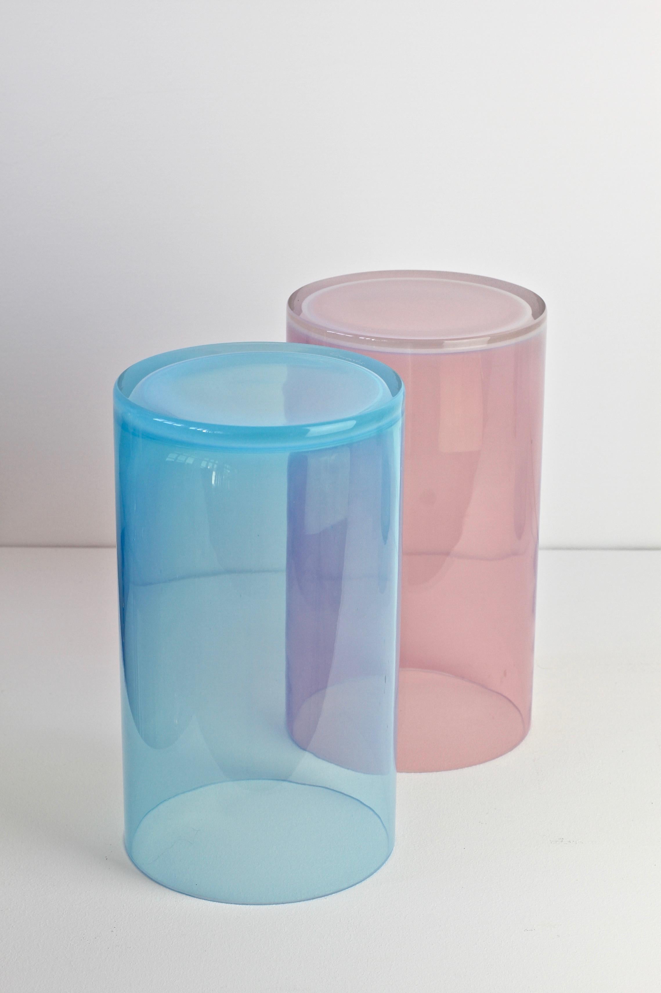 Antonio da Ros für Cenedese Muranoglas-Set lebhaft farbenfroher Glasvasen im Angebot 5